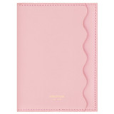 Front product shot of the Oroton Ric Rac Passport Sleeve in Tulip Pink and Smooth Leather for Women