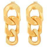 Oroton Noa Texture Earrings in Worn Gold and  for Women
