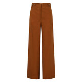 Front product shot of the Oroton Tab Detail Pant in Wicker and 100% Cotton for Women