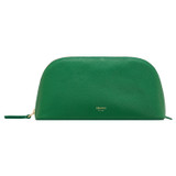 Front product shot of the Oroton Eve Large Beauty Case in Emerald and Pebble Leather for Women