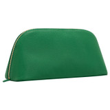 Back product shot of the Oroton Eve Large Beauty Case in Emerald and Pebble Leather for Women