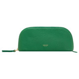 Front product shot of the Oroton Eve Small Beauty Case in Emerald and Pebble Leather for Women
