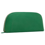 Back product shot of the Oroton Eve Small Beauty Case in Emerald and Pebble Leather for Women