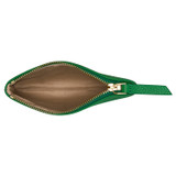 Internal product shot of the Oroton Eve Small Pouch in Emerald and Pebble Leather for Women