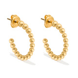 Front product shot of the Oroton Sierra Hoops in Gold and  for Women