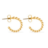 Internal product shot of the Oroton Sierra Mini Hoops in Gold and  for Women