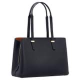 Back product shot of the Oroton Anika 13" Day Bag in Dark Navy and Pebble Leather for Women
