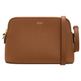 Front product shot of the Oroton Iris Double Zip Crossbody in Cinnamon and  for Women