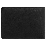 Back product shot of the Oroton Ethan Pebble 4 Credit Card Mini Wallet in Black and Pebble Leather for Men