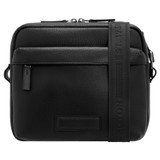 Front product shot of the Oroton Ethan Pebble A5 Zip Crossbody in Black and  for Men