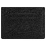 Front product shot of the Oroton Ethan Pebble Credit Card Sleeve in Black and Pebble Leather for Men
