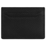 Back product shot of the Oroton Ethan Pebble Credit Card Sleeve in Black and Pebble Leather for Men