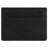 Back product shot of the Oroton Ethan Pebble Credit Card Sleeve in Black and Pebble Leather for Men