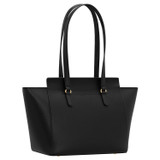 Back product shot of the Oroton Iris Medium Day Bag in Black/Black and Pebble Leather for Women