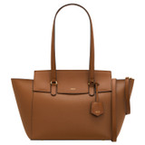 Front product shot of the Oroton Iris Medium Day Bag in Cinnamon and Pebble Leather for Women