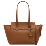 Front product shot of the Oroton Iris Medium Day Bag in Cinnamon and Pebble Leather for Women