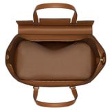 Internal product shot of the Oroton Iris Medium Day Bag in Cinnamon and Pebble Leather for Women
