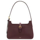 Front product shot of the Oroton Dylan Baguette in Merlot and Pebble Leather for Women