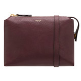 Front product shot of the Oroton Sadie Crossbody in Merlot and Pebble Leather for Women