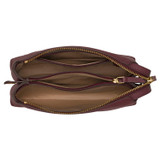 Internal product shot of the Oroton Sadie Crossbody in Merlot and Pebble Leather for Women