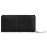 Back product shot of the Oroton Emma Book Wallet in Black and Soft Pebble Leather for Women