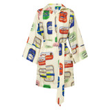 Front product shot of the Oroton Sardinia Print Tunic Dress in Multi and 100% Silk for Women