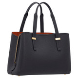 Back product shot of the Oroton Anika Small Day Bag in Dark Navy and Pebble Leather for Women