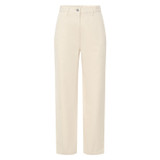 Front product shot of the Oroton Twisted Seam Jean in Cream and Denim for Women