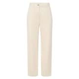 Front product shot of the Oroton Twisted Seam Jean in Cream and Denim for Women