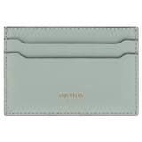 Front product shot of the Oroton Inez Credit Card Sleeve in Duck Egg and Saffiano Leather for Women