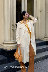 Detail product shot of the Oroton Trench Dress in Butter and 100% Cotton for Women