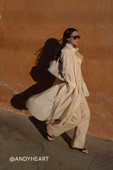 Detail product shot of the Oroton Trench Dress in Butter and 100% Cotton for Women