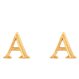 Front product shot of the Oroton Gemma Alphabet Letter Studs in Worn Gold and Brass Base With 18CT Gold Plating for Women