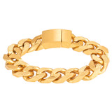 Front product shot of the Oroton Noa Texture Bracelet in Worn Gold and Brass Base With 18CT Gold Plating for Women