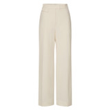 Front product shot of the Oroton Slouch Pant in Marshmallow and 53% Polyester 43% Wool 4% Elastane for Women