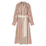 Front product shot of the Oroton Garden Party Stripe Dress in Primrose and 100% Cotton for Women