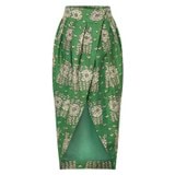 Front product shot of the Oroton Posie Print Skirt in Garden and 100% Linen for Women