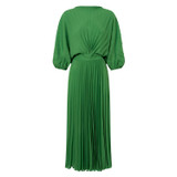 Front product shot of the Oroton Pleated Dress in Garden and 100% Polyester for Women