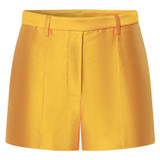Front product shot of the Oroton Tailored Short in Marigold and 86% Polyester, 14% Silk for Women