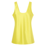 Front product shot of the Oroton Fluid Satin Tank in Citrine and 80% Acetate, 20% Polyester for Women