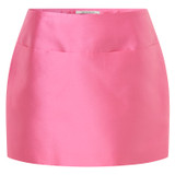 Front product shot of the Oroton Satin Mini Skirt in Candy Pink and 85% Polyester, 15% Silk for Women