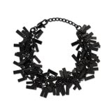 Front product shot of the Oroton Vera Bracelet in Black and 100% Metal for Women