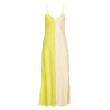 Front product shot of the Oroton Fluid Satin Slip Dress in Citrine and 80% Acetate, 20% Polyester for Women