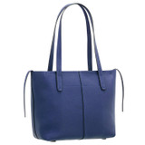 Back product shot of the Oroton Lilly Small Shopper Tote in Azure Blue and Pebble Leather for Women