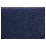 Back product shot of the Oroton Lilly 4 Credit Card Fold Wallet in Azure Blue and Pebble Leather for Women