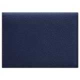 Back product shot of the Oroton Lilly 4 Credit Card Fold Wallet in Azure Blue and Pebble Leather for Women