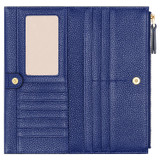 Internal product shot of the Oroton Lilly Slim Zip Wallet in Azure Blue and Pebble Leather for Women