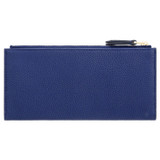 Back product shot of the Oroton Lilly Slim Zip Wallet in Azure Blue and Pebble Leather for Women