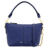 Front product shot of the Oroton Lilly Zip Top Crossbody in Azure Blue and Pebble Leather for Women