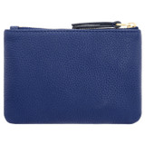 Back product shot of the Oroton Eve Small Pouch in Azure Blue and Pebble Leather for Women